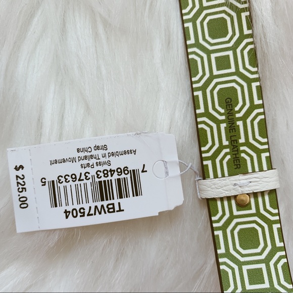 Tory Burch THAYER WATCH, GREEN LEATHER/GOLD-TONE - Picture 7 of 8